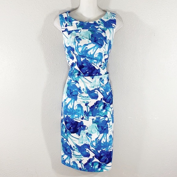 Calvin Klein Dresses & Skirts - Calvin Klein blue white floral starburst dress